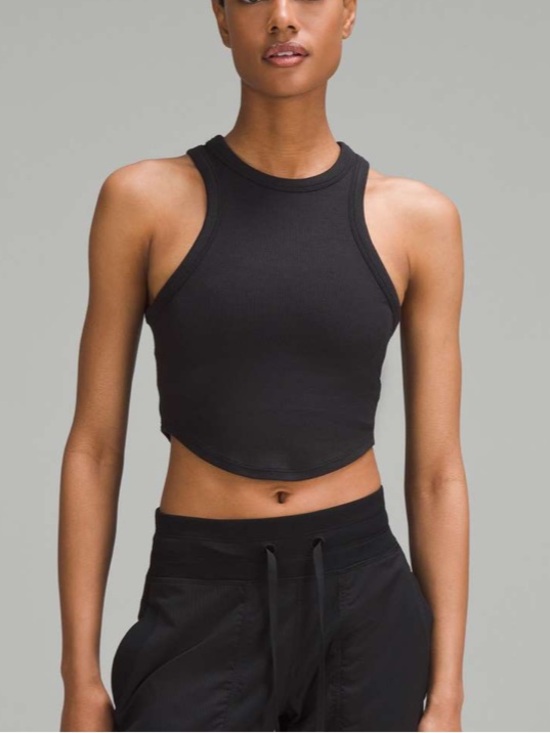 lululemon athletica Tops - Lululemon Hold Tight Cropped Tank Top Black